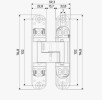 Петля скрытая ARCHIE с 3-D регулировкой 110х30-3D-M. CHROME матовый хром (2.0)