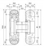 Петля скрытая Morelli с 3-D регулировкой HH-24 BL Черный (2.0)