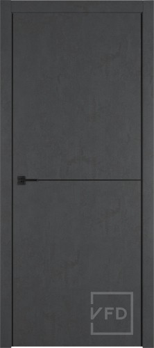 Межкомнатная дверь "УРБАН 1" (URBAN 1), пг, Джет лофт (Jet Loft) (черный молдинг)