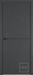 Межкомнатная дверь "URBAN 1", пг, JET LOFT (черный молдинг)