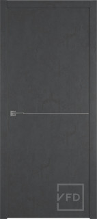 Межкомнатная дверь "URBAN 1", пг, JET LOFT (алюминиевый молдинг)