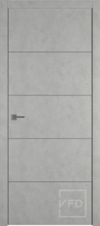 Межкомнатная дверь "URBAN 4", пг, ANTIC LOFT (алюминивый молдинг)