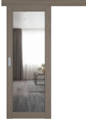 Раздвижная дверь "Атум PRO Х32", зеркало, Brun Oak