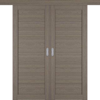 Раздвижная двустворчатая дверь "Атум PRO Х32", пг, Brun Oak