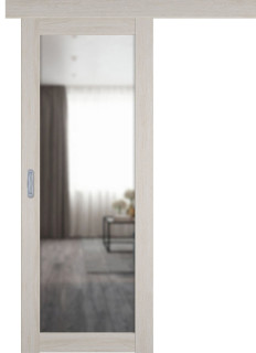 Раздвижная дверь "Атум PRO Х32", зеркало, Scansom Oak