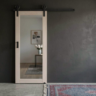 Раздвижная дверь Лофт  "Атум PRO Х32", зеркало, Stone Oak