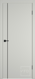 Межкомнатная дверь "Basic 1V", пг, Emalex midwhite, кромка ABS black (ЗПЗм1) Межкомнатная дверь "Basic 1V", пг, Emalex midwhite, кромка ABS black (ЗПЗм1)