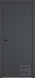 Межкомнатная дверь "Basic", пг, Emalex onyx, кромка ABS black (ЗПЗм1)