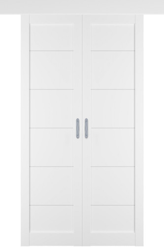 Раздвижная двустворчатая дверь "E32", пг, Emalex Ice
