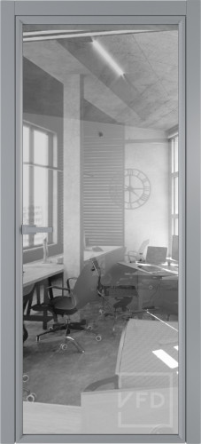 Алюминевая дверь Grafia R00 Chrome стекло Air Space