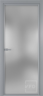 Алюминевая дверь Grafia R00 Chrome стекло White Cloud