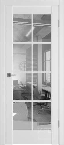 Межкомнатная дверь "Innova 01R", по, Silky white, (Air space), ПЭТ