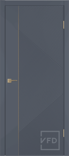 Межкомнатная дверь "Linea ART1", пг, графит Gold mould