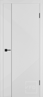 Межкомнатная дверь "Linea ART1", пг, белый, Black mould