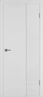 Межкомнатная дверь "Linea ART2", пг, белый, Silver mould