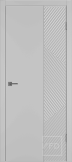 Межкомнатная дверь " Linea ART2", пг, Silver, Silver mould