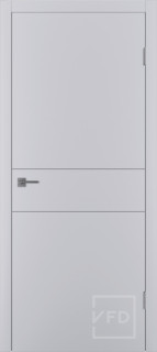 Межкомнатная дверь "Меридиан 2H", пг, светло-серый