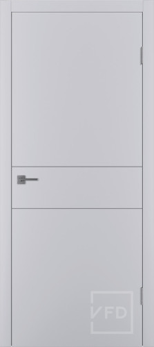 Межкомнатная дверь "Меридиан 2H", пг, светло-серый