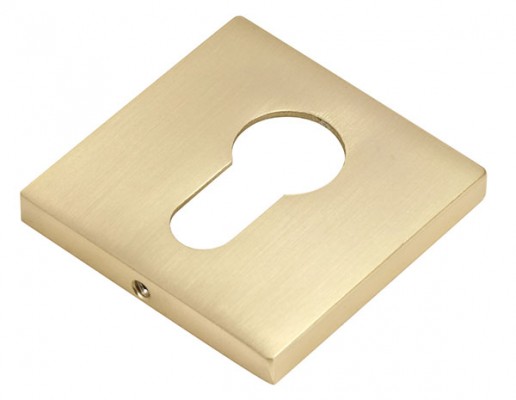 Накладка на цилиндр BUSSARE квадратная, B0-40 W.GOLD, Валлийское золото
