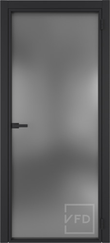 Алюминевая дверь System R00 Black Sand стекло Dark Cloud Алюминевая дверь System R00 Black Sand стекло Dark Cloud