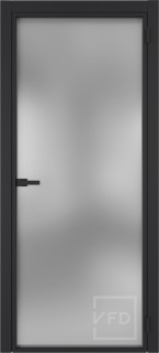 Алюминевая дверь System R00 Black Sand стекло White Cloud