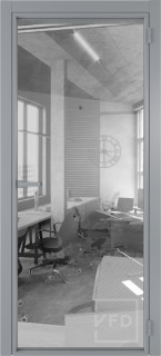 Алюминевая дверь System R00 Chrome стекло Air Space Алюминевая дверь System R00 Chrome стекло Air Space