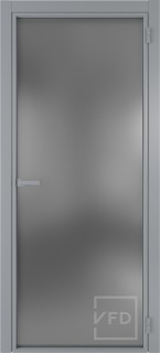 Алюминевая дверь System R00 Chrome стекло Dark Cloud