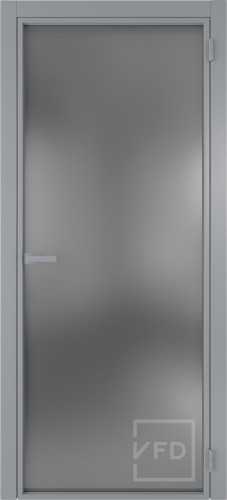 Алюминевая дверь System R00 Chrome стекло Dark Cloud