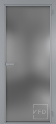 Алюминевая дверь System R00 Chrome стекло Dark Cloud