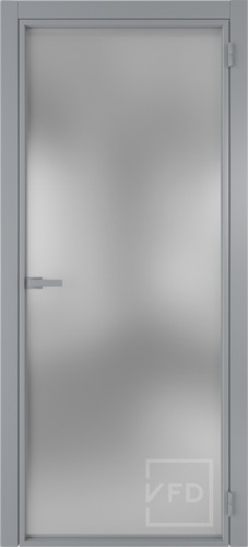 Алюминевая дверь System R00 Chrome стекло White Cloud
