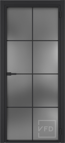Алюминевая дверь System R44 Black Sand стекло Dark Cloud Алюминевая дверь System R44 Black Sand стекло Dark Cloud