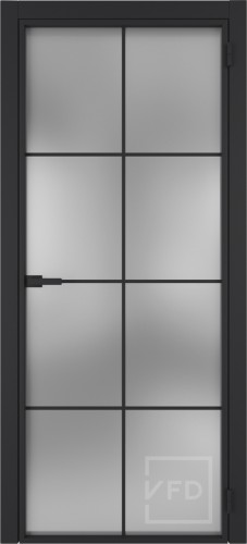 Алюминевая дверь System R44 Black Sand стекло White Cloud Алюминевая дверь System R44 Black Sand стекло White Cloud