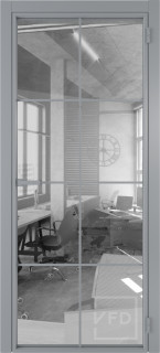 Алюминевая дверь System R44 Chrome стекло Air Space Алюминевая дверь System R44 Chrome стекло Air Space