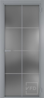 Алюминевая дверь System R44 Chrome стекло Dark Cloud