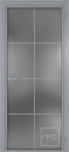 Алюминевая дверь System R44 Chrome стекло Dark Cloud