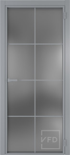 Алюминевая дверь System R44 Chrome стекло Dark Cloud Алюминевая дверь System R44 Chrome стекло Dark Cloud