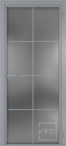 Алюминевая дверь System R44 Chrome стекло Dark Cloud