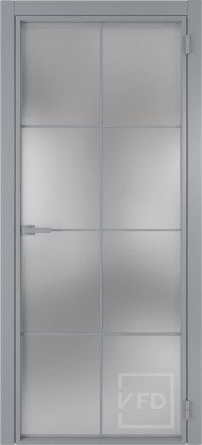 Алюминевая дверь System R44 Chrome стекло White Cloud