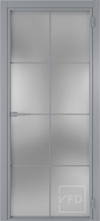 Алюминевая дверь System R44 Chrome стекло White Cloud