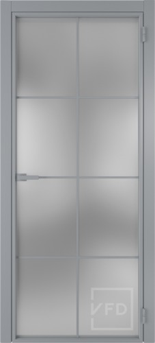 Алюминевая дверь System R44 Chrome стекло White Cloud
