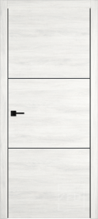 Межкомнатная дверь "URBAN 2", пг, Nord Vellum (черный молдинг)
