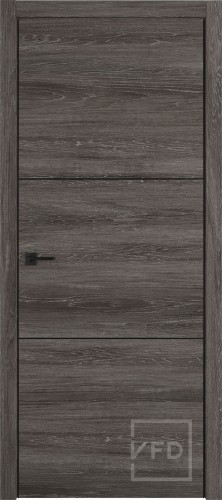 Межкомнатная дверь "УРБАН 2" (URBAN 2), пг, Шале графит (Terra Vellum) (черный молдинг)