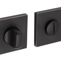 Фиксатор сантехнический ADDEN BAU, WC SQ-003 BLACK / GOLD RIM (цвет ЧЁРНЫЙ МАТОВЫЙ/ ЗОЛОТО)