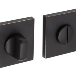 Фиксатор сантехнический ADDEN BAU, WC SQ-003 BLACK / GOLD RIM (цвет ЧЁРНЫЙ МАТОВЫЙ/ ЗОЛОТО)